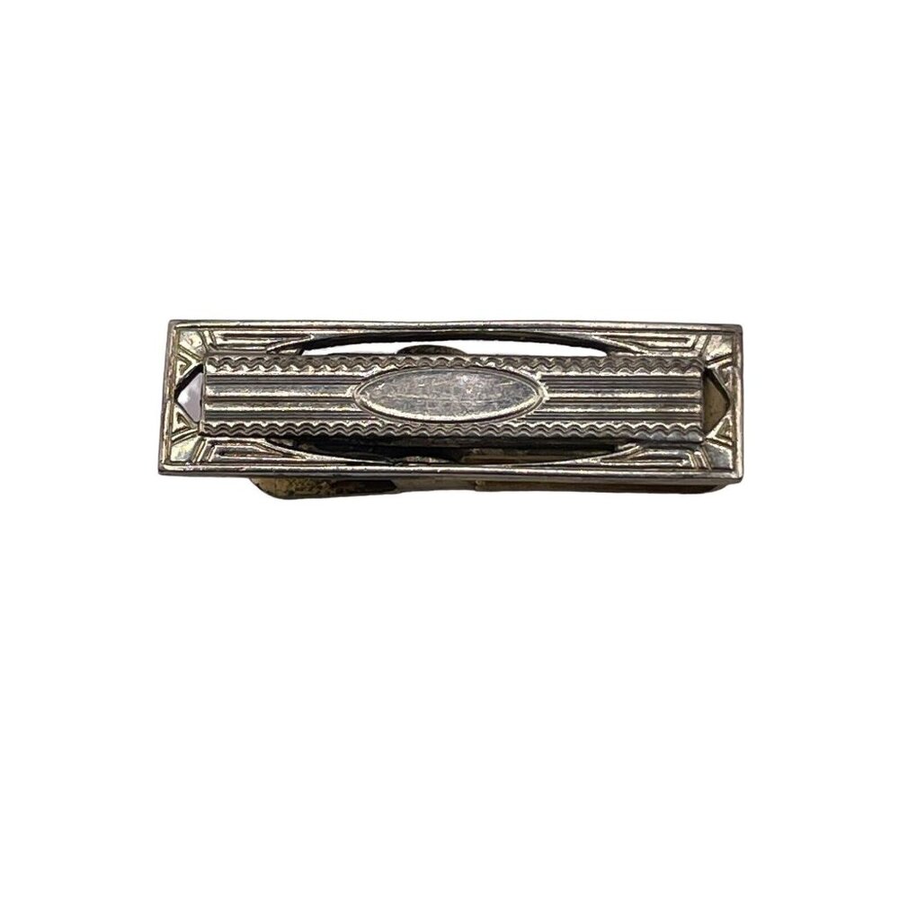 WEH CO Walter E. Hayward Gold Tone Men’s‎ Bar Pin blank monogram Mini Vintage